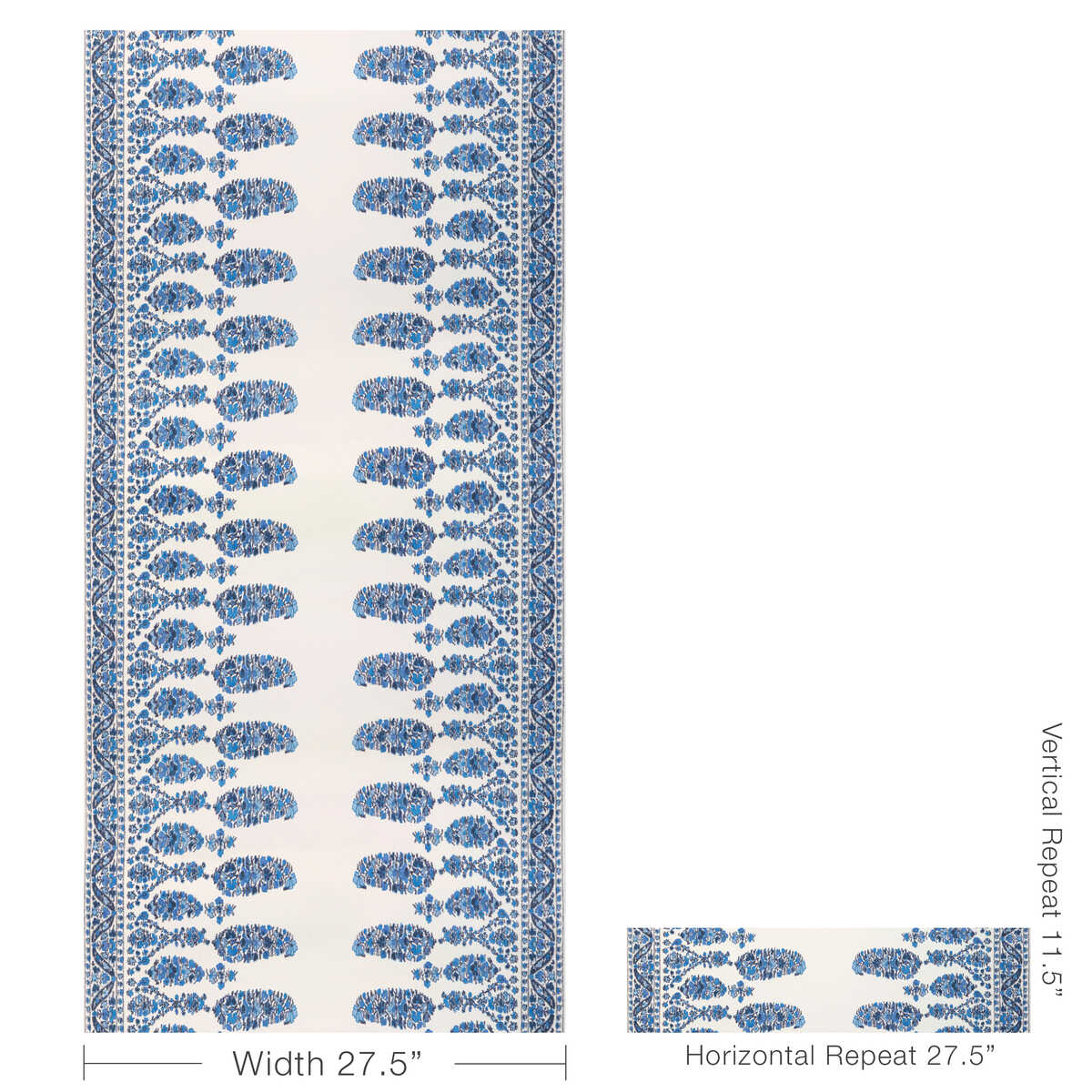 Visan - Navy/Sky - BRUNSCHWIG & FILS Wallpaper