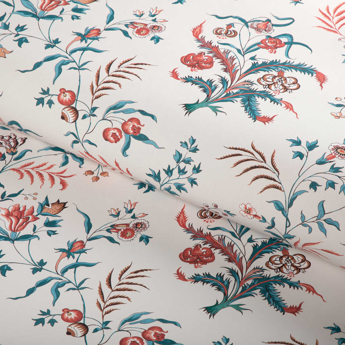 Chancay - Teal/Rose - BRUNSCHWIG & FILS Wallpaper