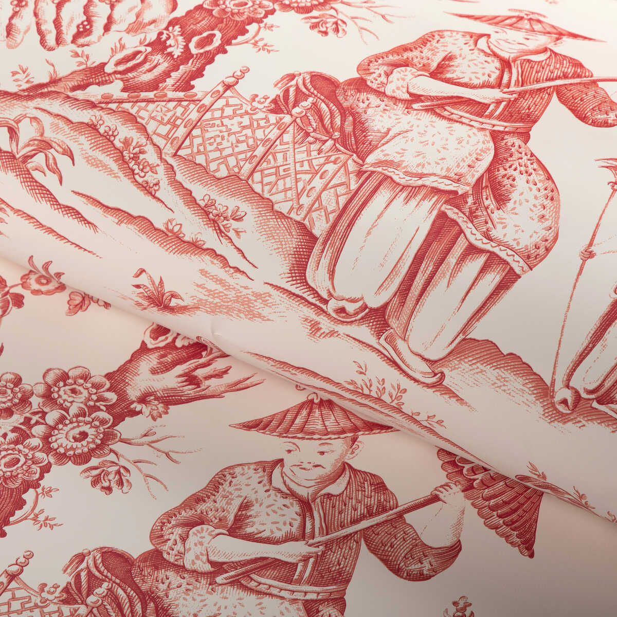 Marcel - Red - BRUNSCHWIG & FILS Papel pintado