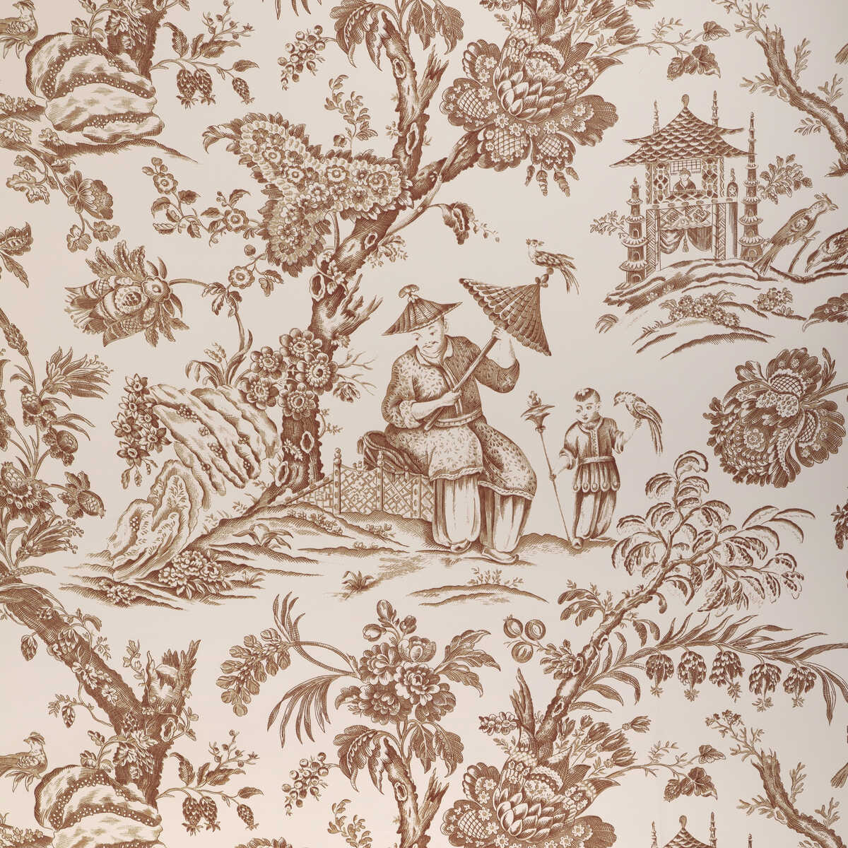 Marcel - Brown - BRUNSCHWIG & FILS Wallpaper