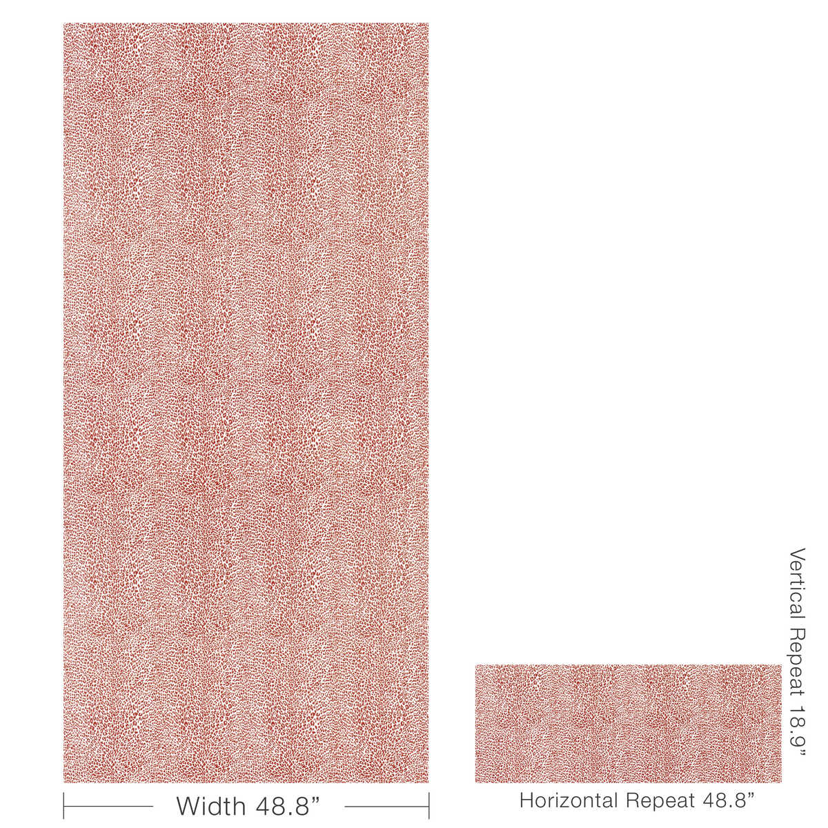 Petit Leopard - Orange - BRUNSCHWIG & FILS Wallpaper