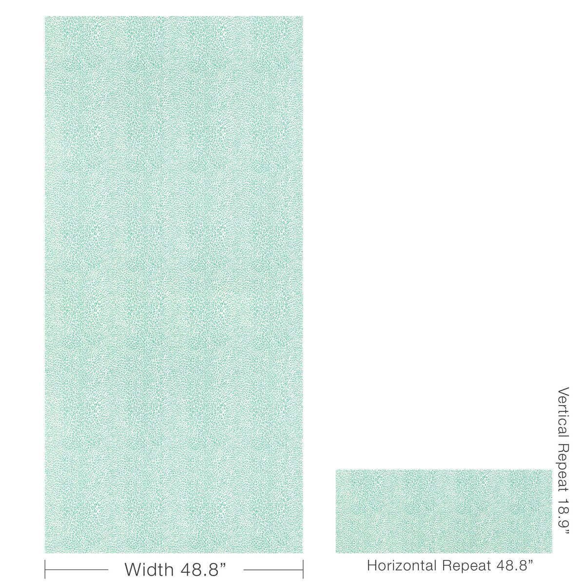 Petit Leopard - Aqua - BRUNSCHWIG & FILS Wallpaper