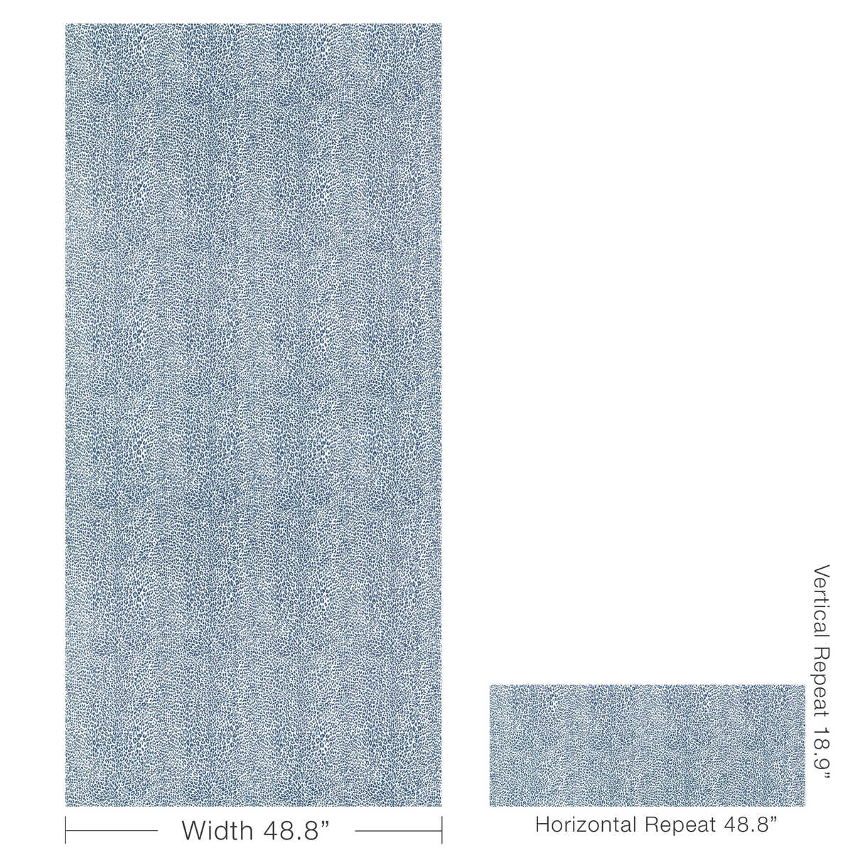 Petit Leopard - Blue - BRUNSCHWIG & FILS Papel pintado