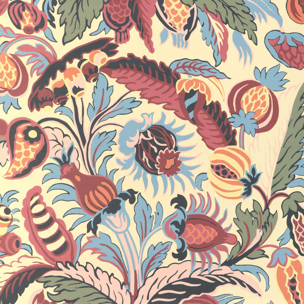 Villars - Bordeaux - BRUNSCHWIG & FILS Papel pintado