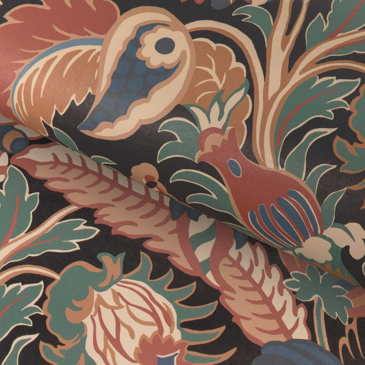 Villars - Ebony - BRUNSCHWIG & FILS Wallpaper