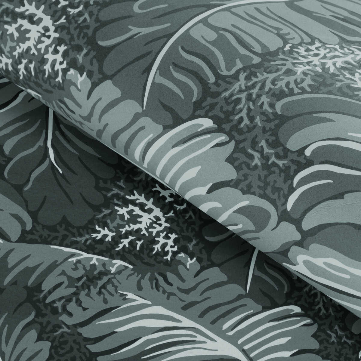 Feuilles De Bananier - Gris - BRUNSCHWIG & FILS Wallpaper