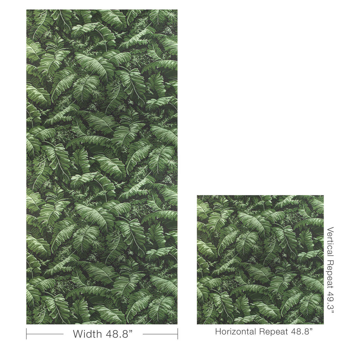 Feuilles De Bananier - Leaf - BRUNSCHWIG & FILS Wallpaper