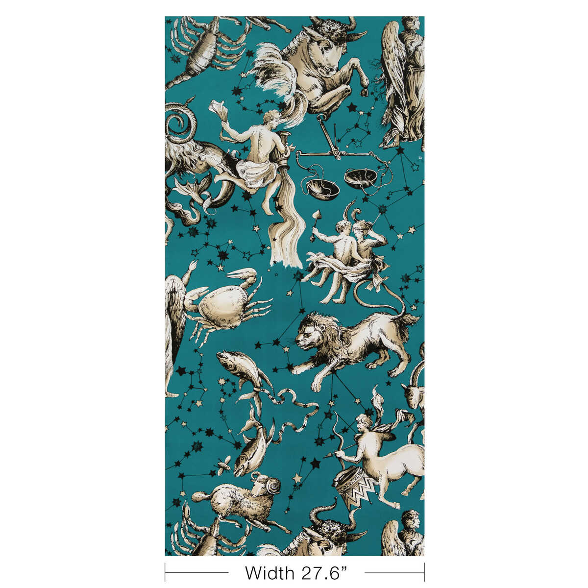 Cosmique - Teal - BRUNSCHWIG & FILS Wallpaper
