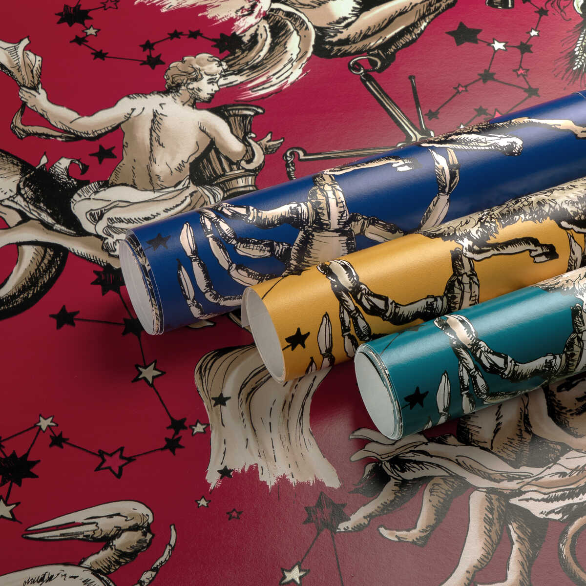 Cosmique - Gold - BRUNSCHWIG & FILS Wallpaper