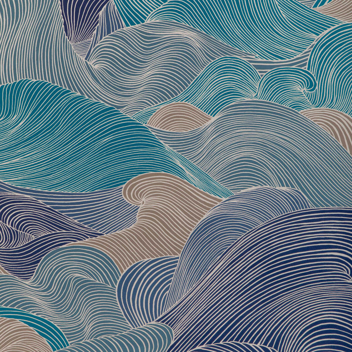 Tourbillon - Lapis - BRUNSCHWIG & FILS Wallpaper