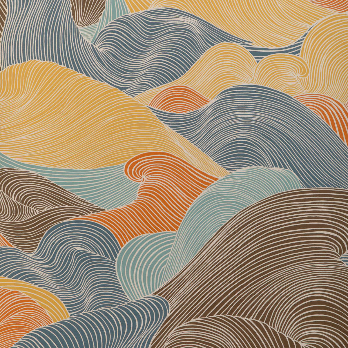 Tourbillon - Topaz - BRUNSCHWIG & FILS Wallpaper