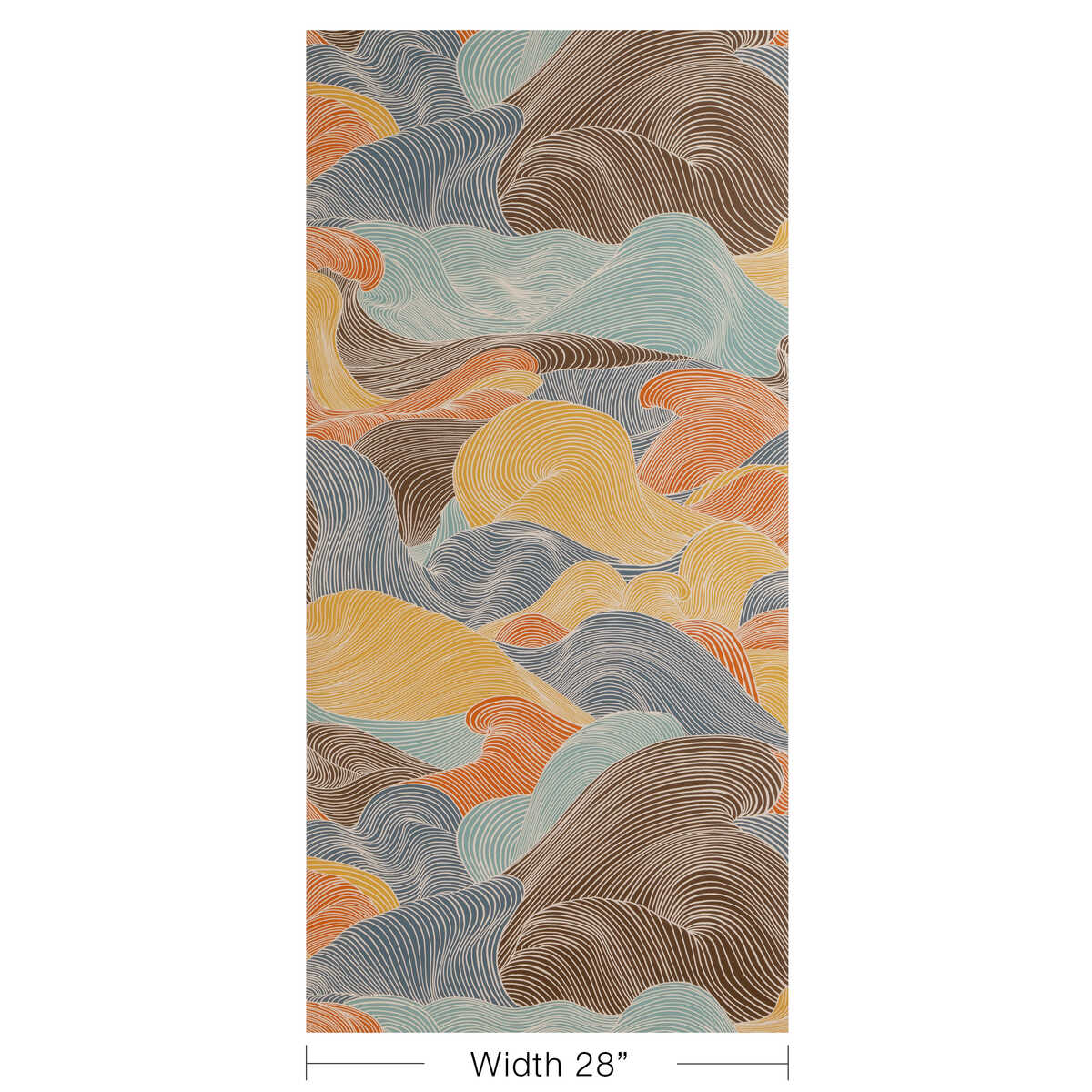 Tourbillon - Topaz - BRUNSCHWIG & FILS Wallpaper