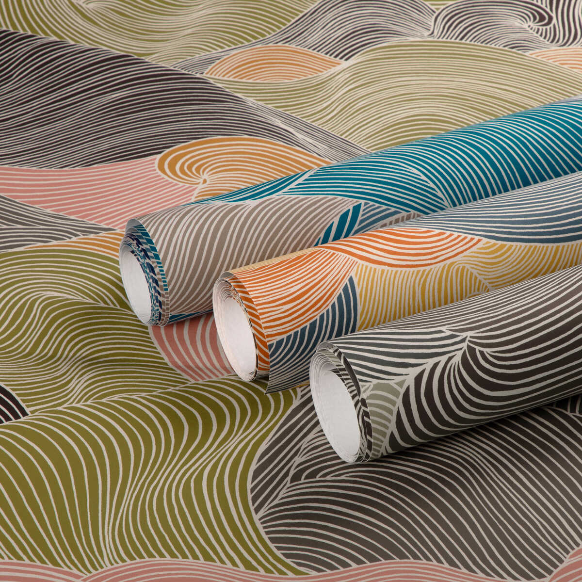 Tourbillon - Topaz - BRUNSCHWIG & FILS Wallpaper