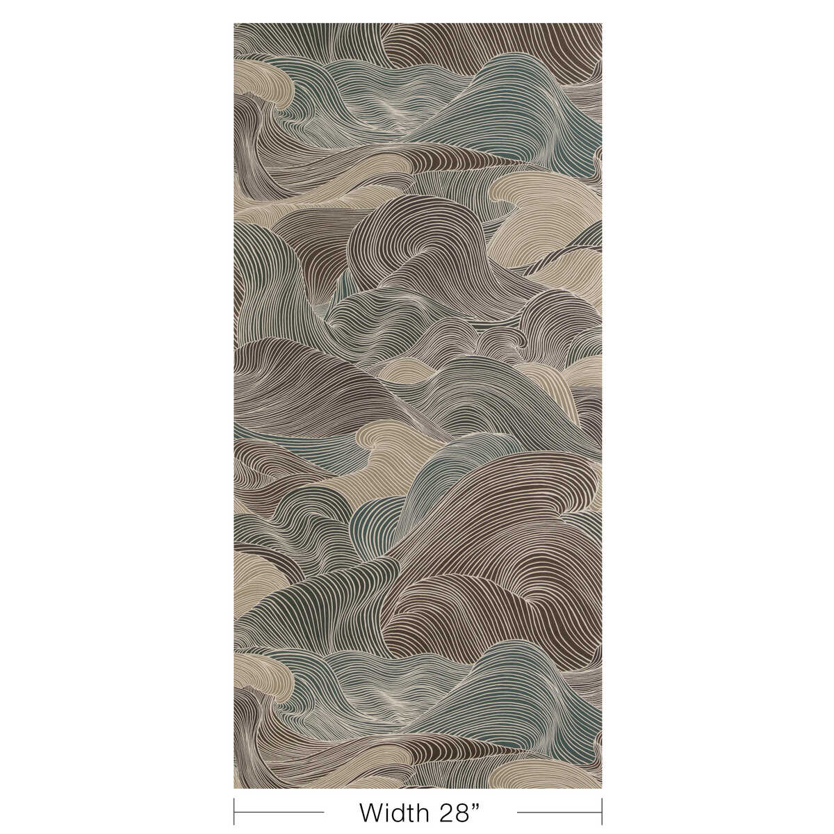 Tourbillon - Stone - BRUNSCHWIG & FILS Wallpaper