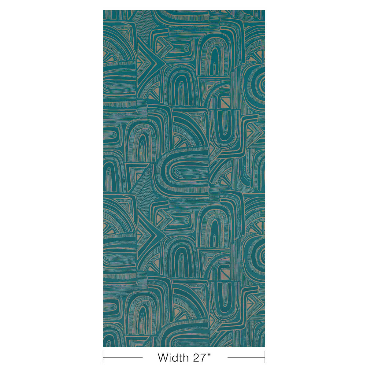 Timbre - Teal - BRUNSCHWIG & FILS Wallpaper