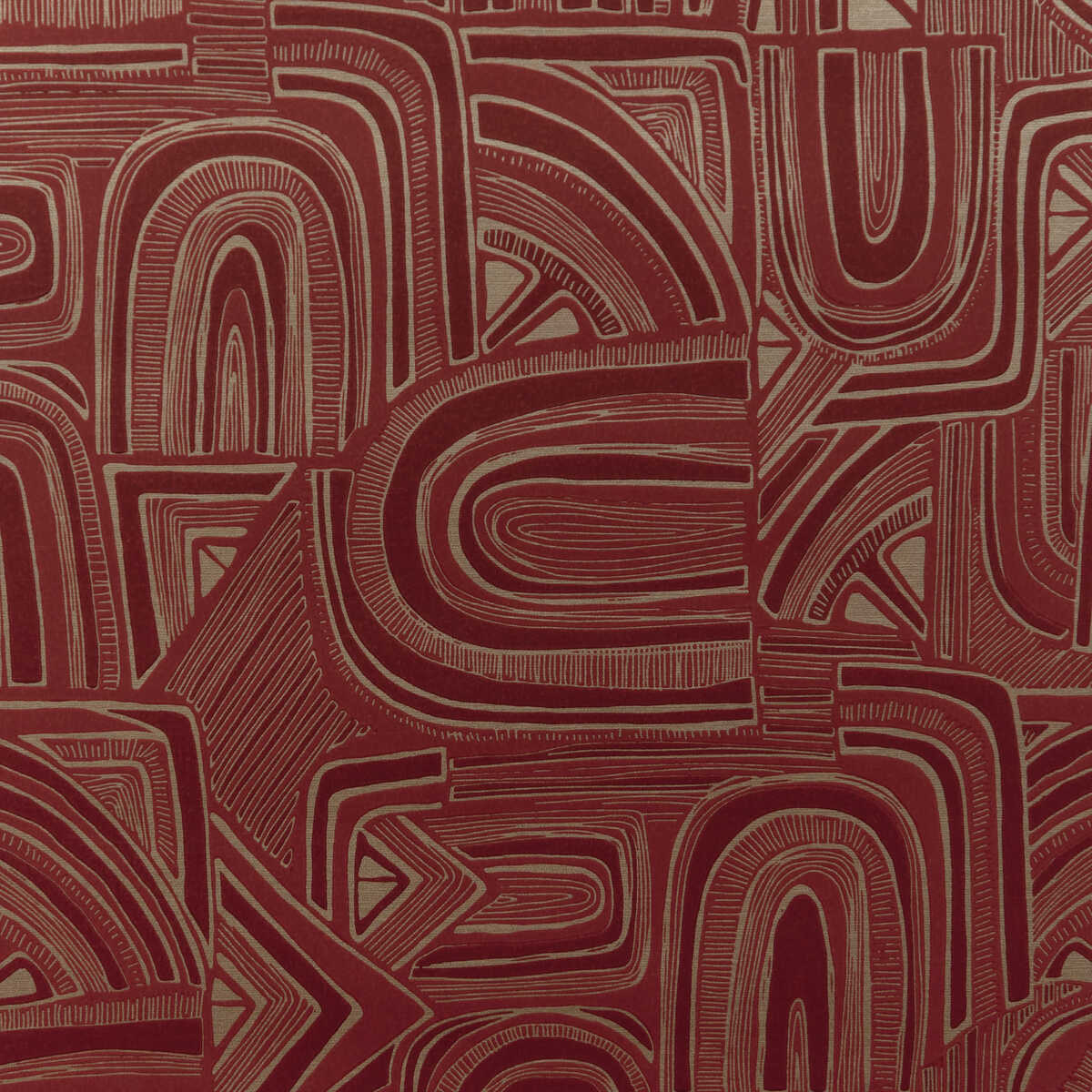 Timbre - Garnet - BRUNSCHWIG & FILS Wallpaper
