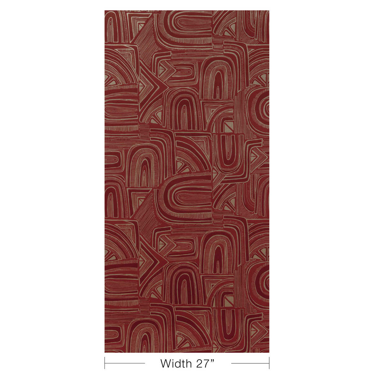 Timbre - Garnet - BRUNSCHWIG & FILS Wallpaper