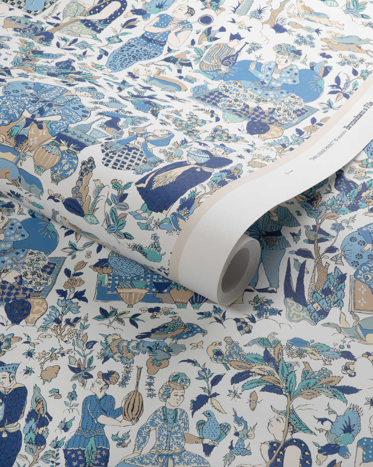 Shalimar - Blue/Sand - BRUNSCHWIG & FILS Wallpaper