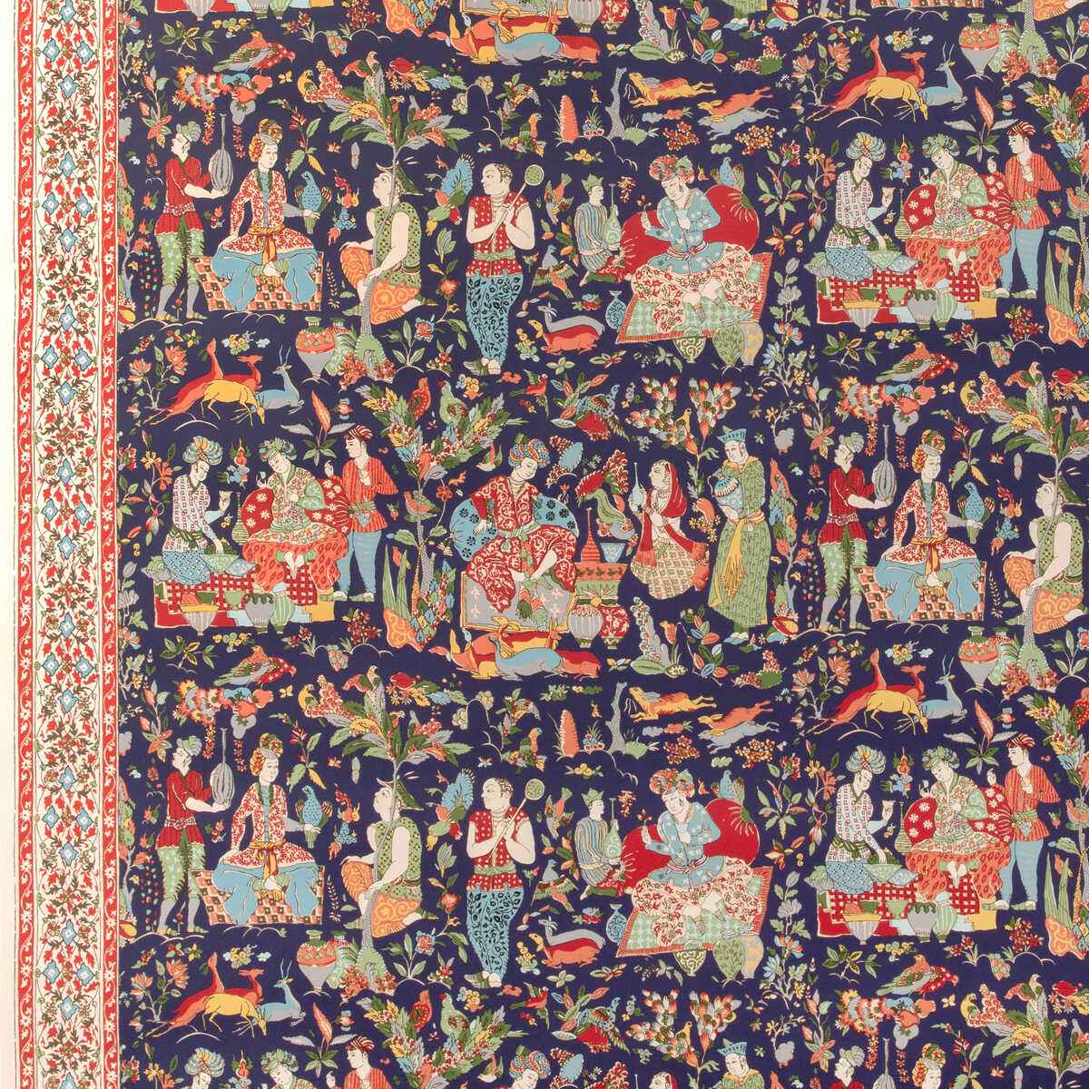 Shalimar-Navy-Red-Brunschwig-Fils-Wallpaper