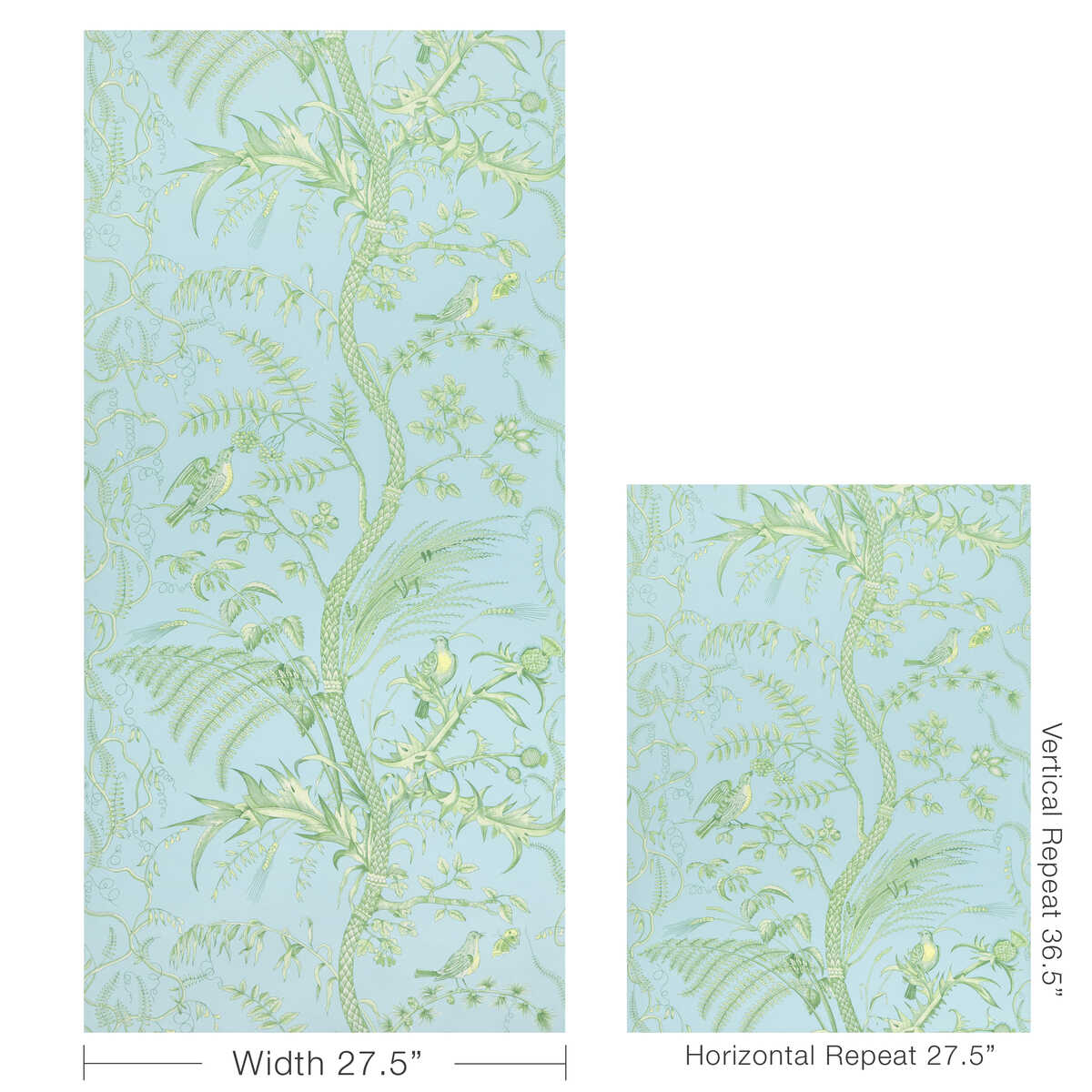 Bird And Thistle Ii - Sky - BRUNSCHWIG & FILS Papel pintado