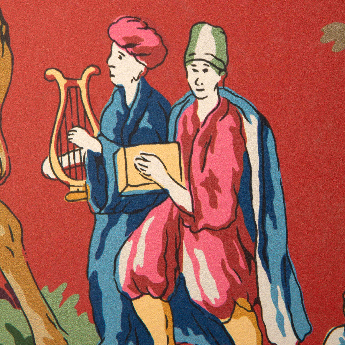 Beauport Promenade - Red - BRUNSCHWIG & FILS Wallpaper