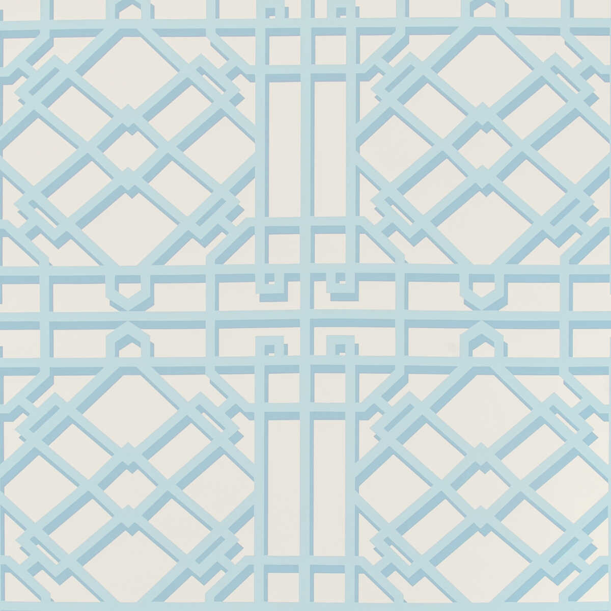 Pavilion Trellis - Aqua - BRUNSCHWIG & FILS Papel pintado