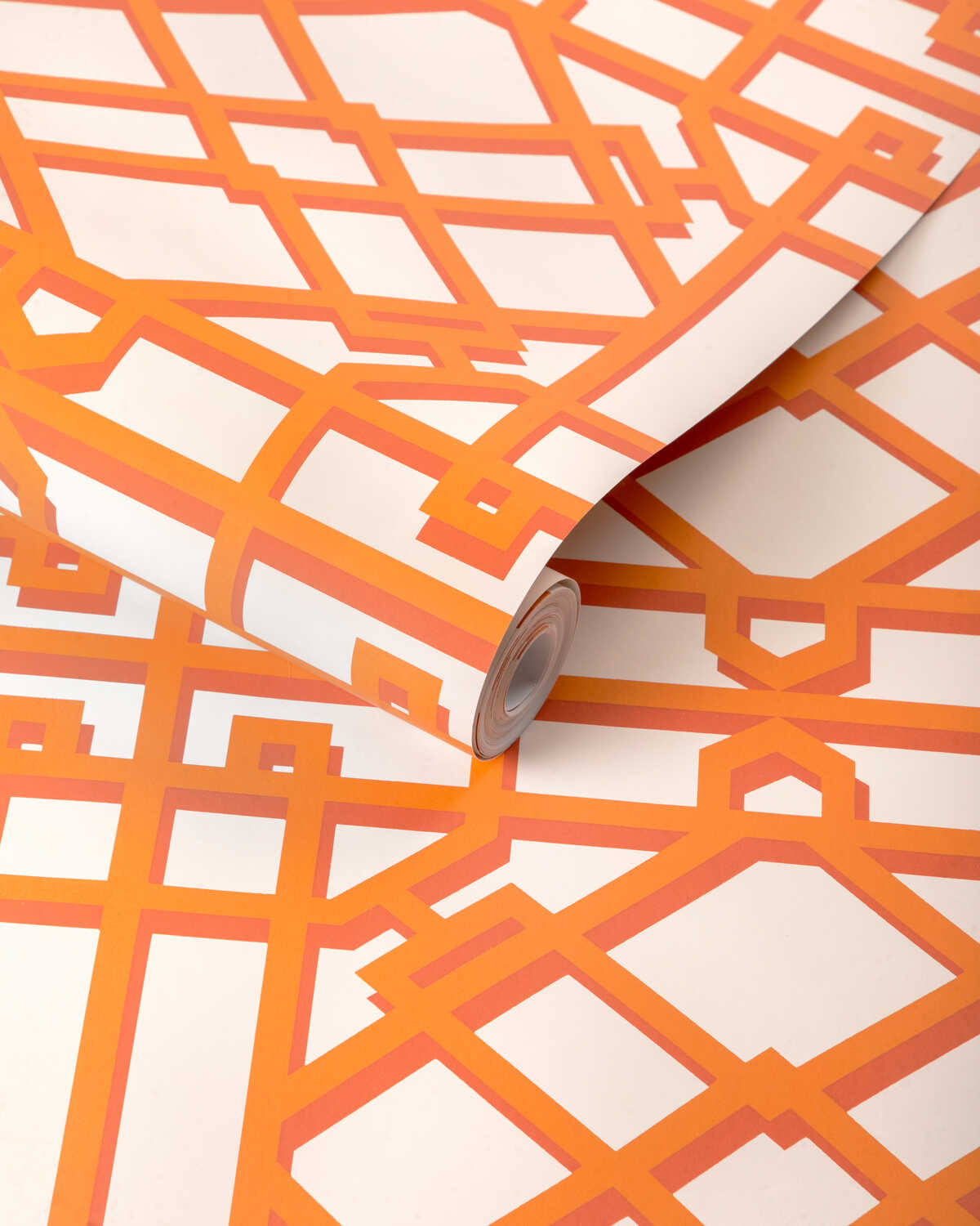 Pavilion Trellis - Orange - BRUNSCHWIG & FILS Papel pintado