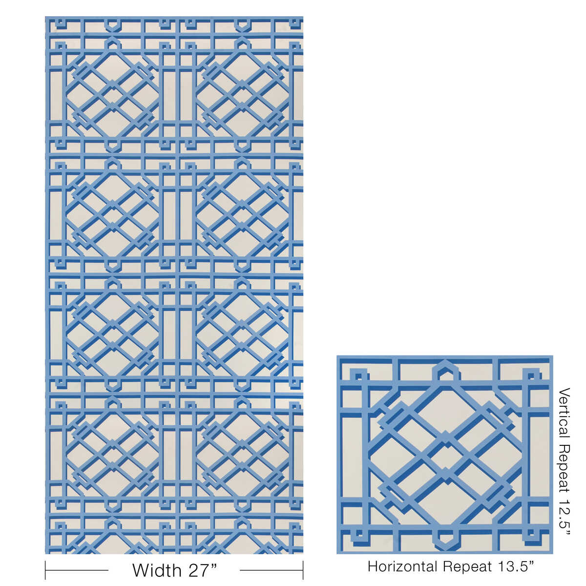 Pavilion Trellis - Delft - BRUNSCHWIG & FILS Papel pintado