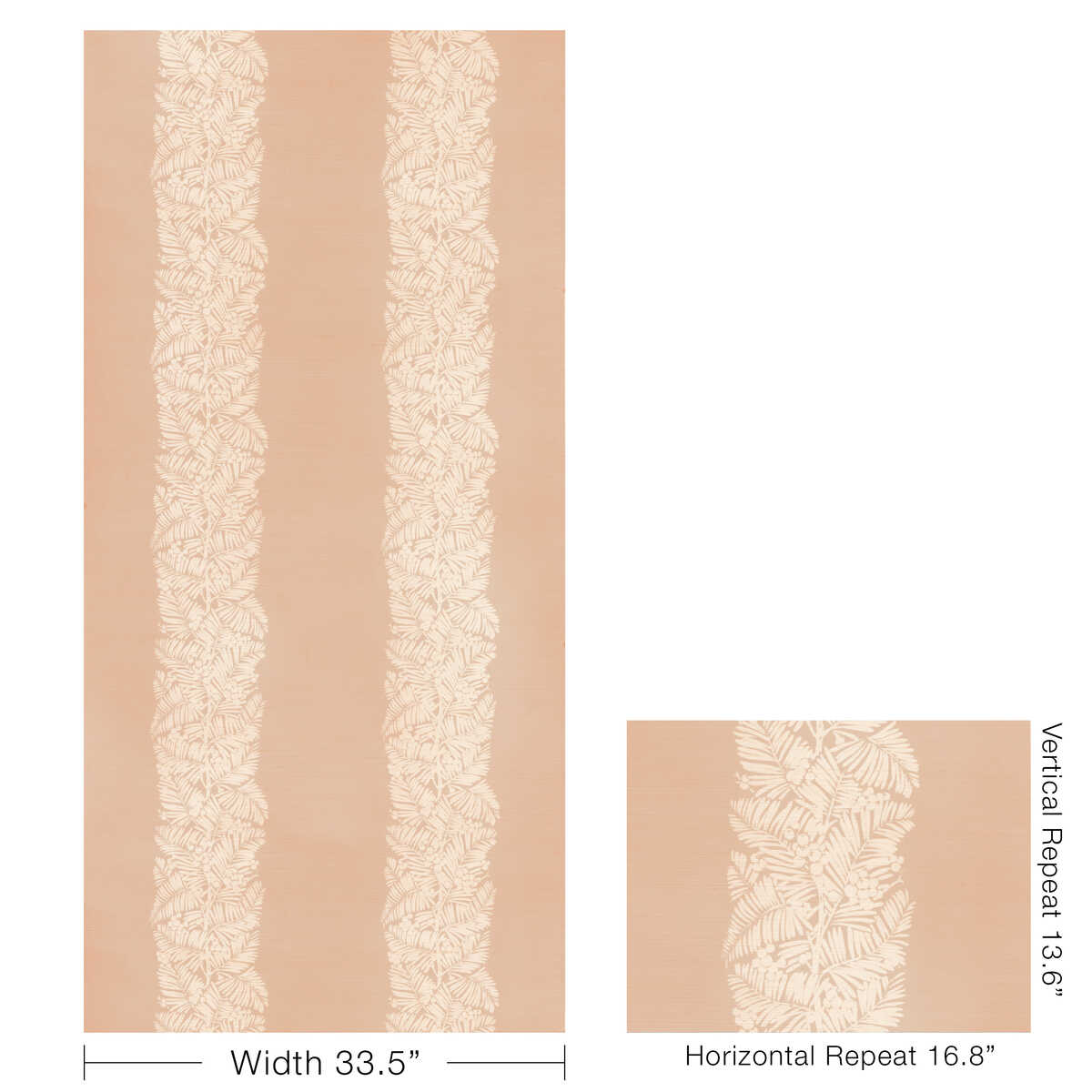 Palmar Sisal - Apricot - BRUNSCHWIG & FILS Wallpaper