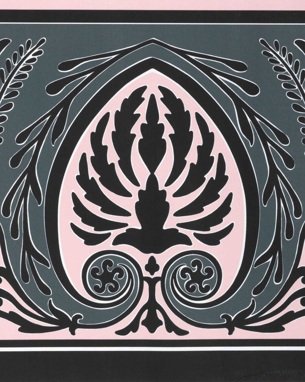 Frise Palmette - Pink - BRUNSCHWIG & FILS Papel pintado