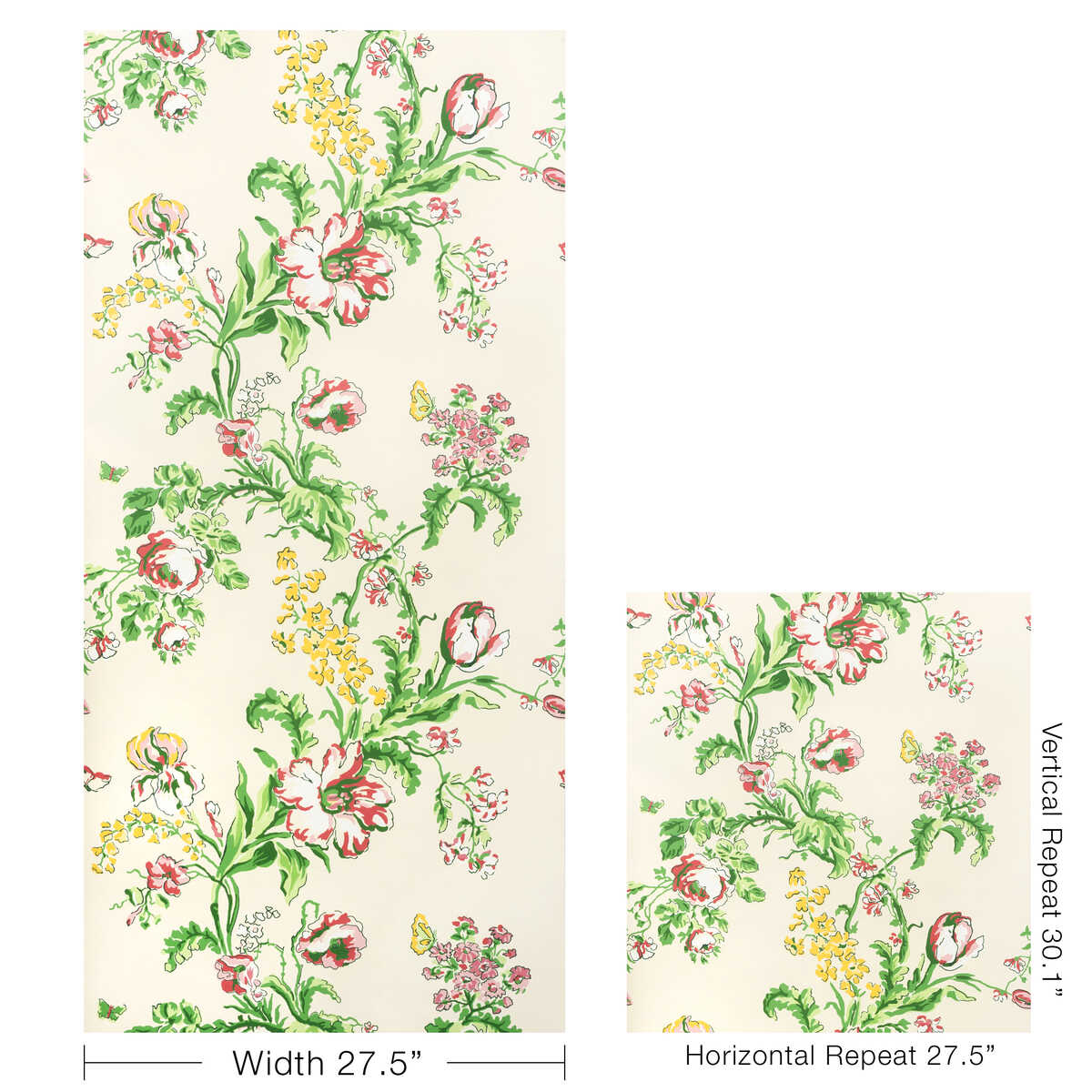 Maintenon - Spring - BRUNSCHWIG & FILS Wallpaper
