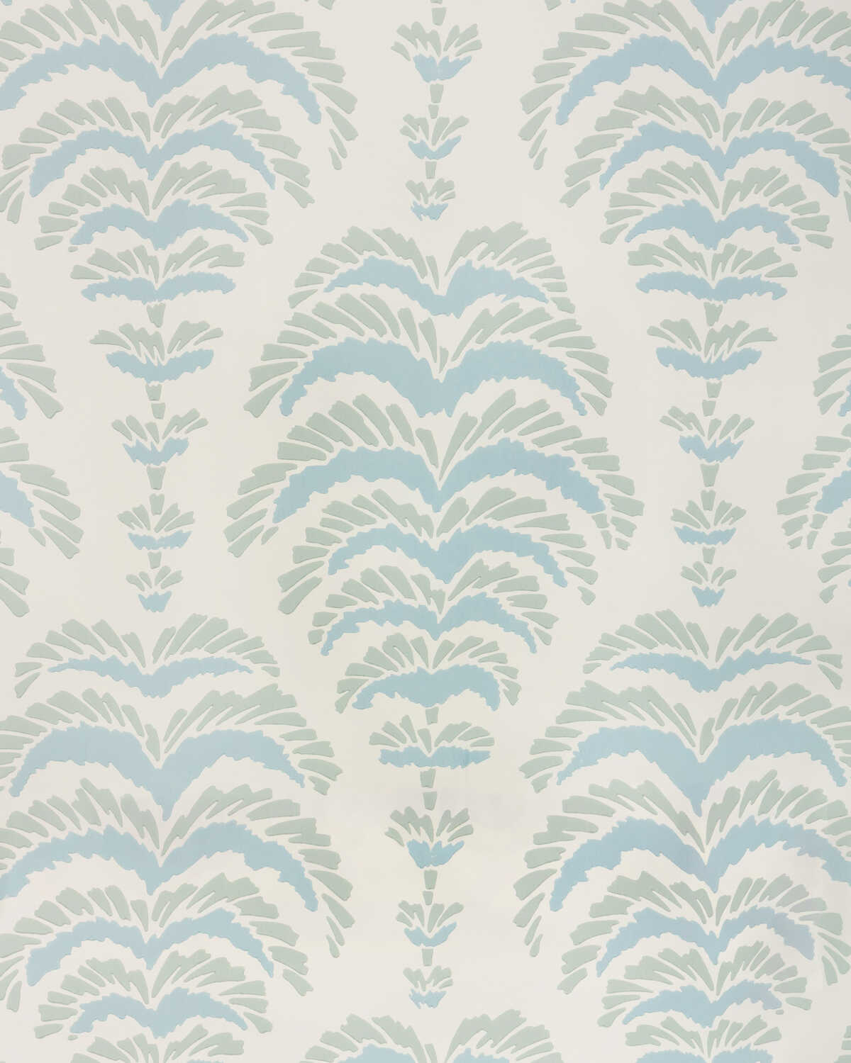 Ponchette - Aqua - BRUNSCHWIG & FILS Wallpaper