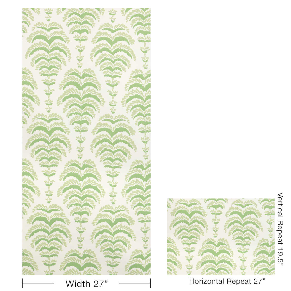 Ponchette - Leaf - BRUNSCHWIG & FILS Wallpaper
