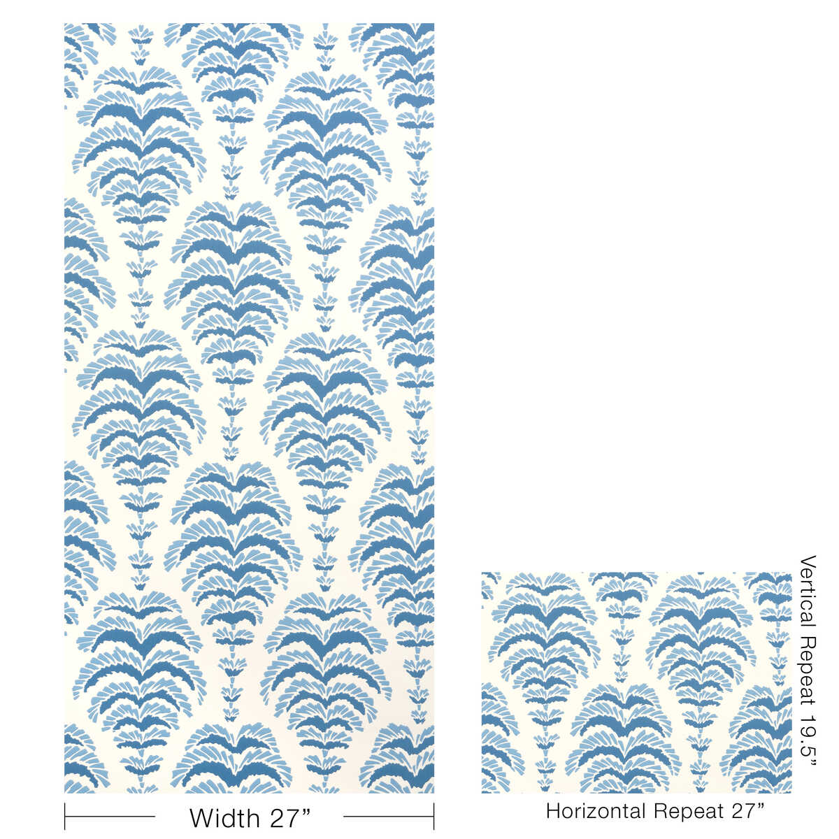 Ponchette - Delft - BRUNSCHWIG & FILS Wallpaper