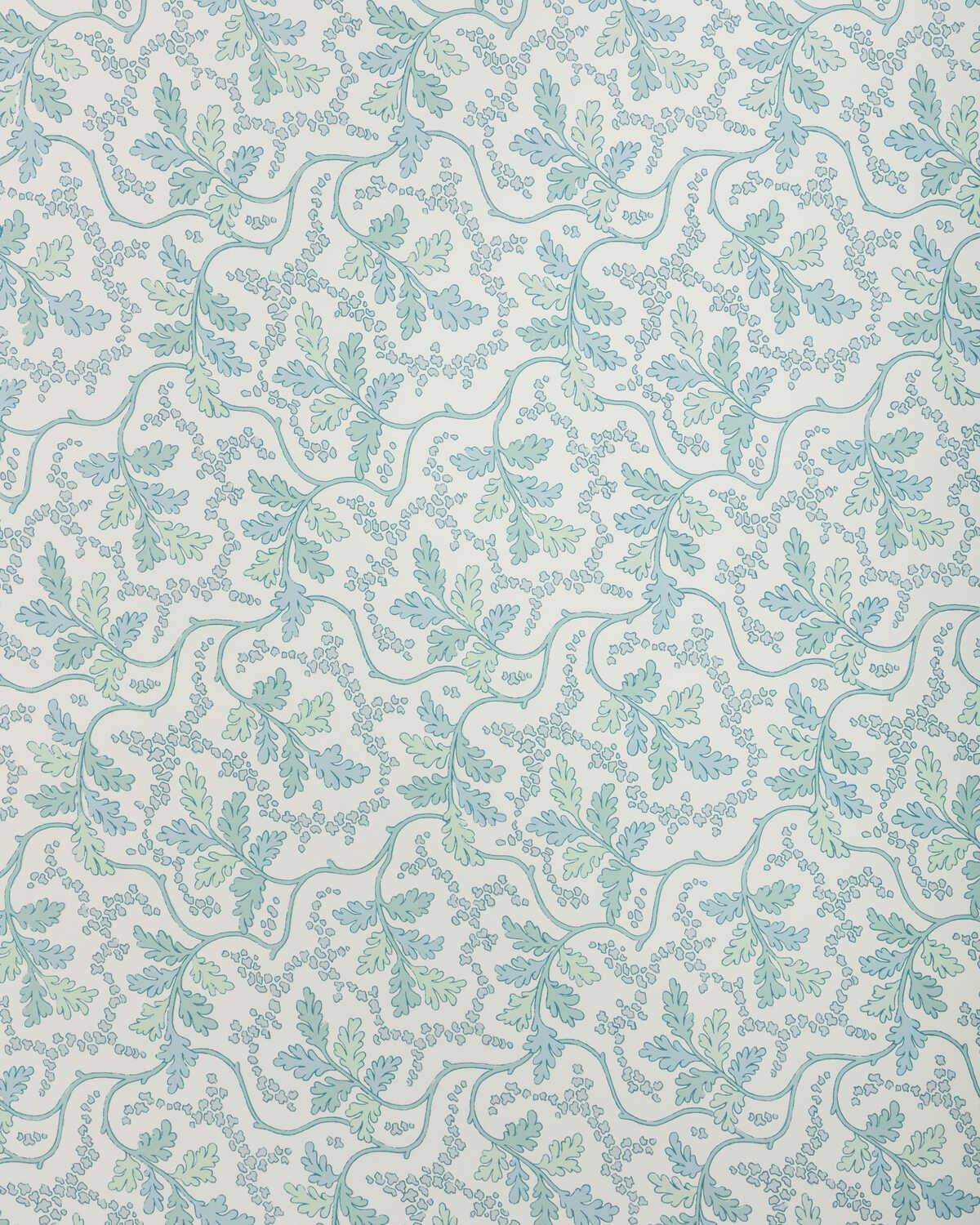 Aureille - Aqua - BRUNSCHWIG & FILS Wallpaper
