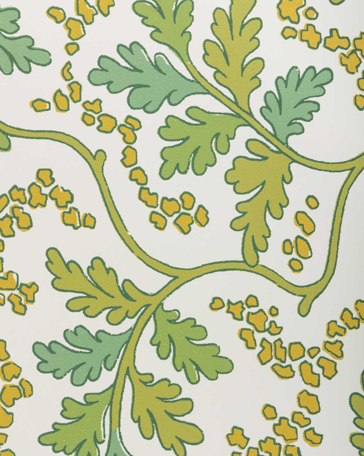 Aureille - Leaf - BRUNSCHWIG & FILS Wallpaper