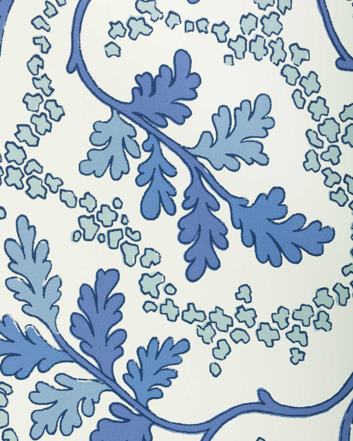Aureille - Blue - BRUNSCHWIG & FILS Wallpaper