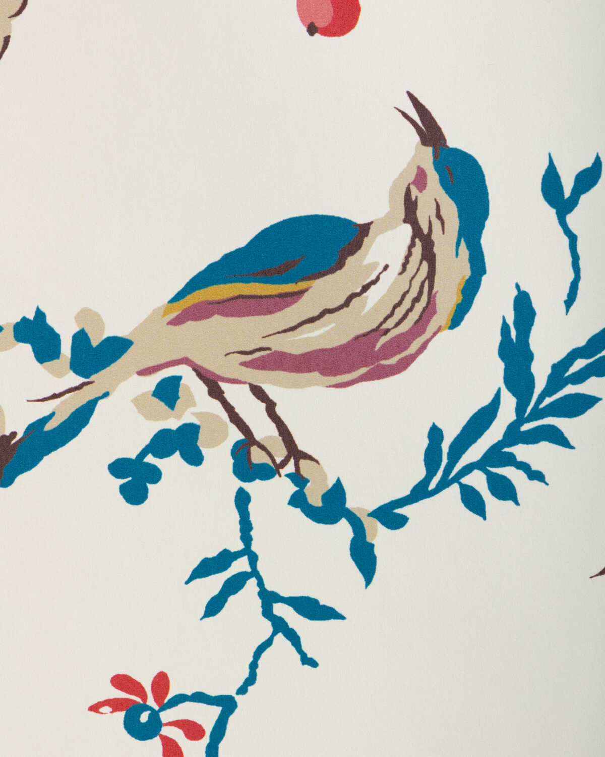 Locklin - Red/Blue - BRUNSCHWIG & FILS Wallpaper