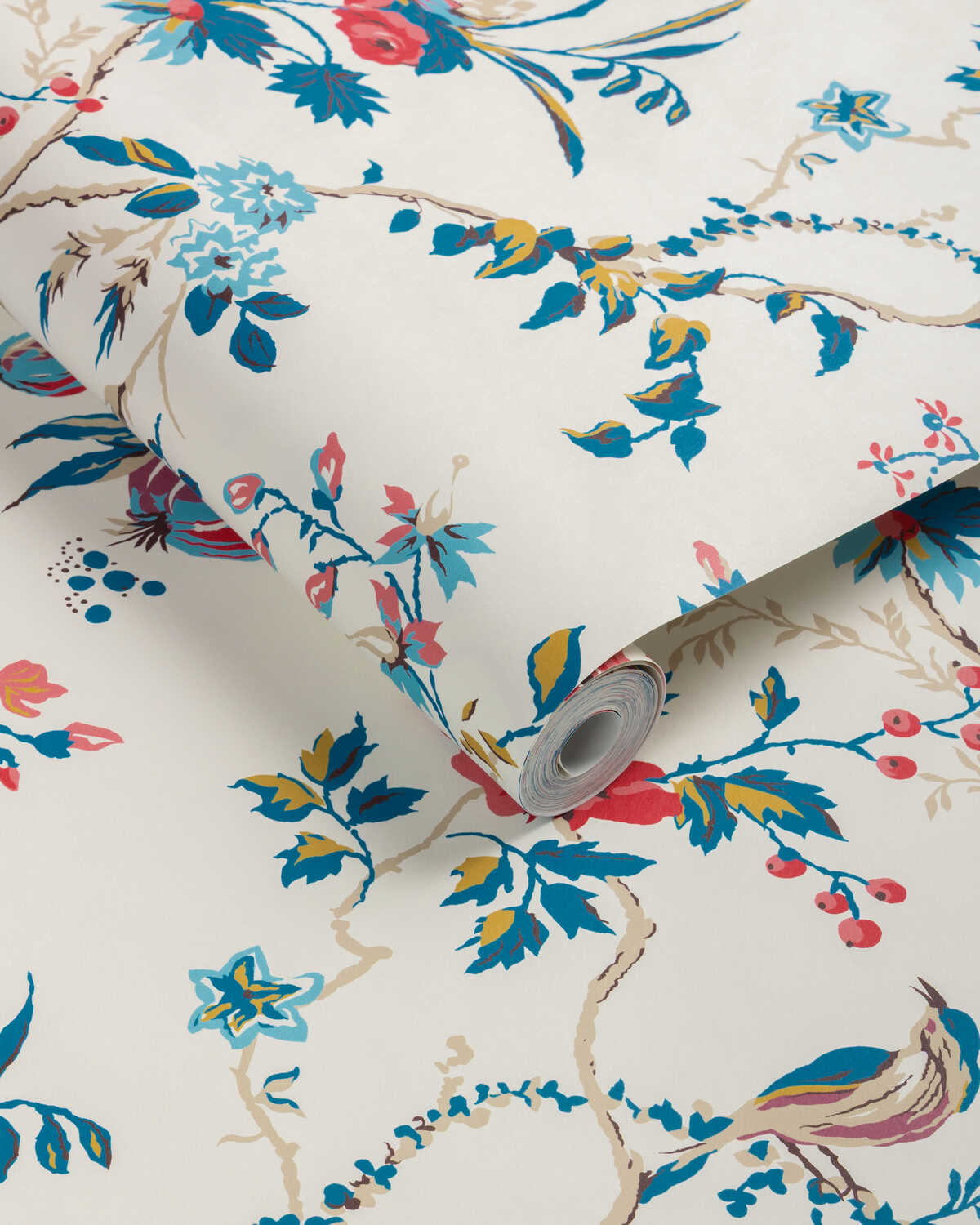 Locklin - Red/Blue - BRUNSCHWIG & FILS Wallpaper