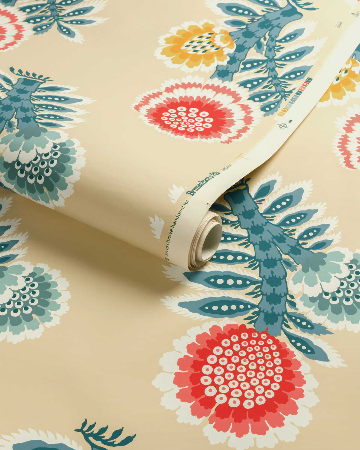 Kumaly - Red/Blue - BRUNSCHWIG & FILS Wallpaper