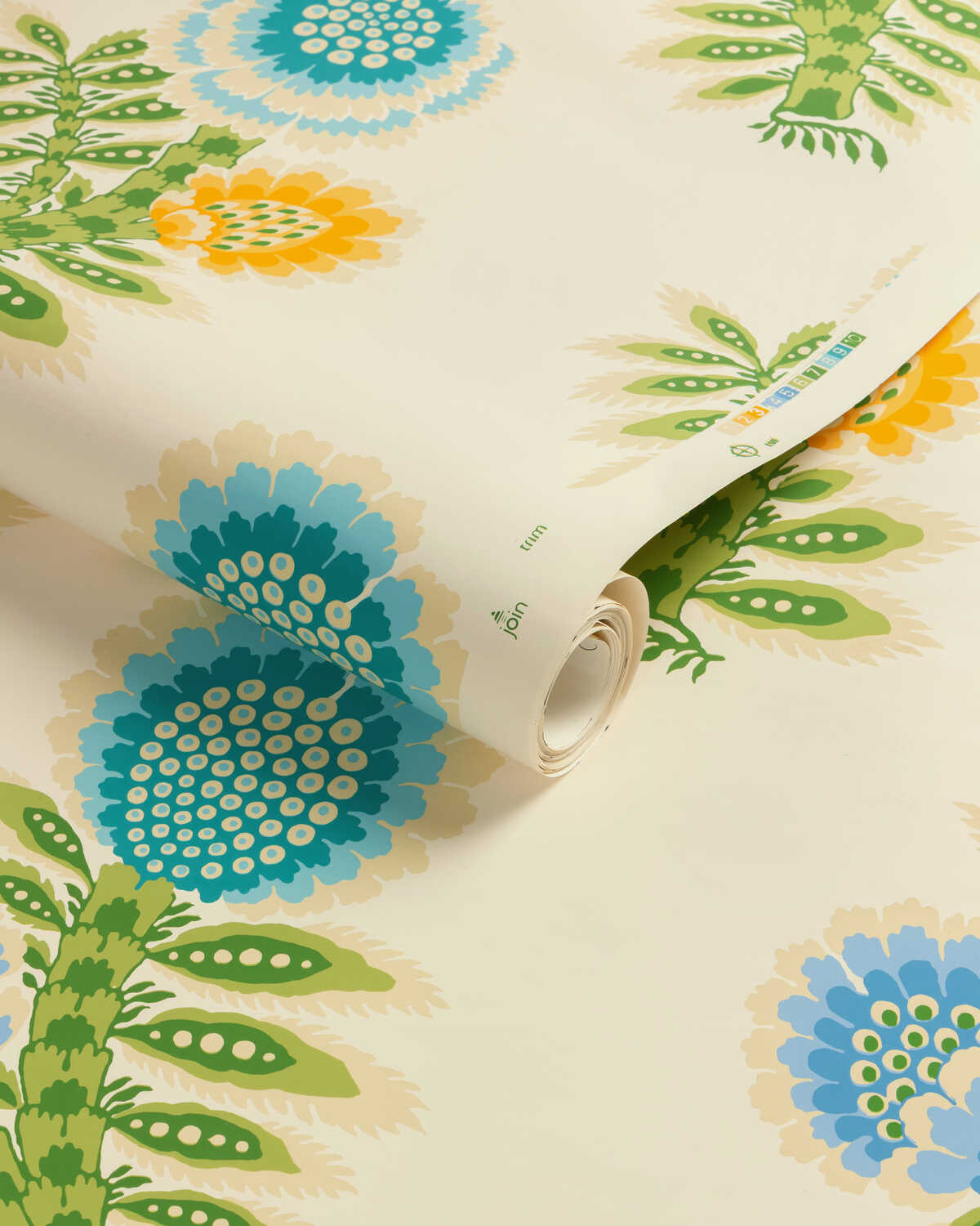Kumaly - Marine - BRUNSCHWIG & FILS Wallpaper