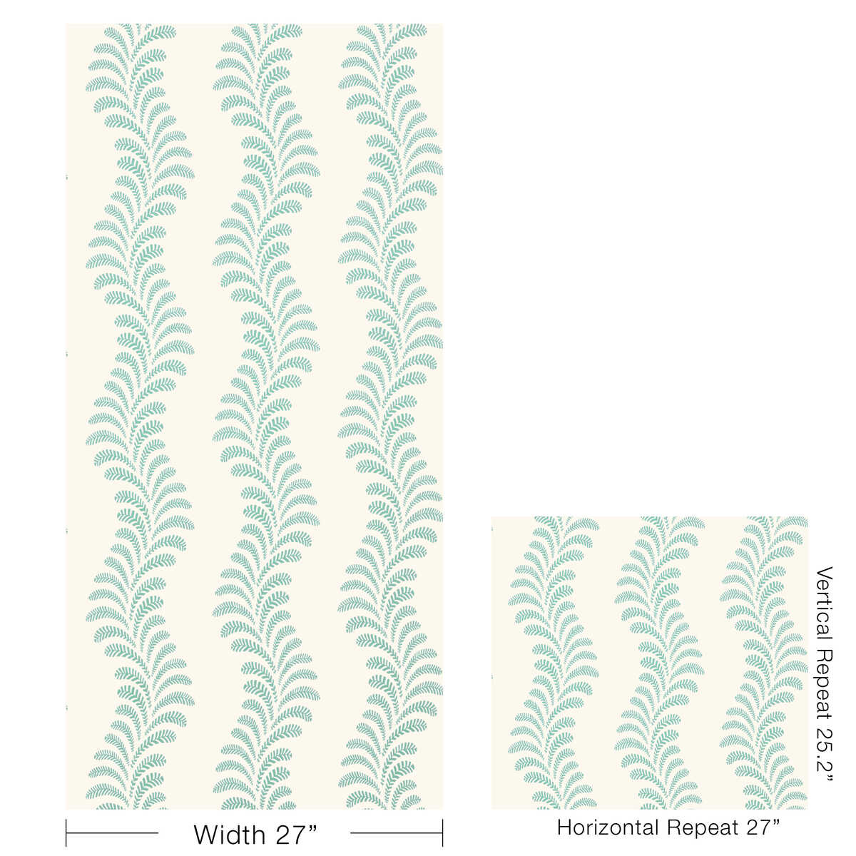 Vezere - Aqua - BRUNSCHWIG & FILS Wallpaper