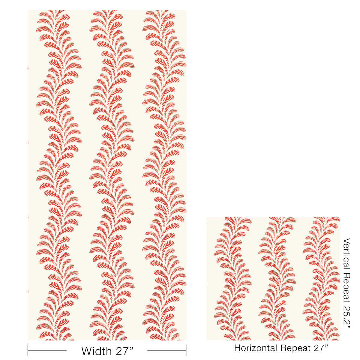 Vezere - Red - BRUNSCHWIG & FILS Wallpaper
