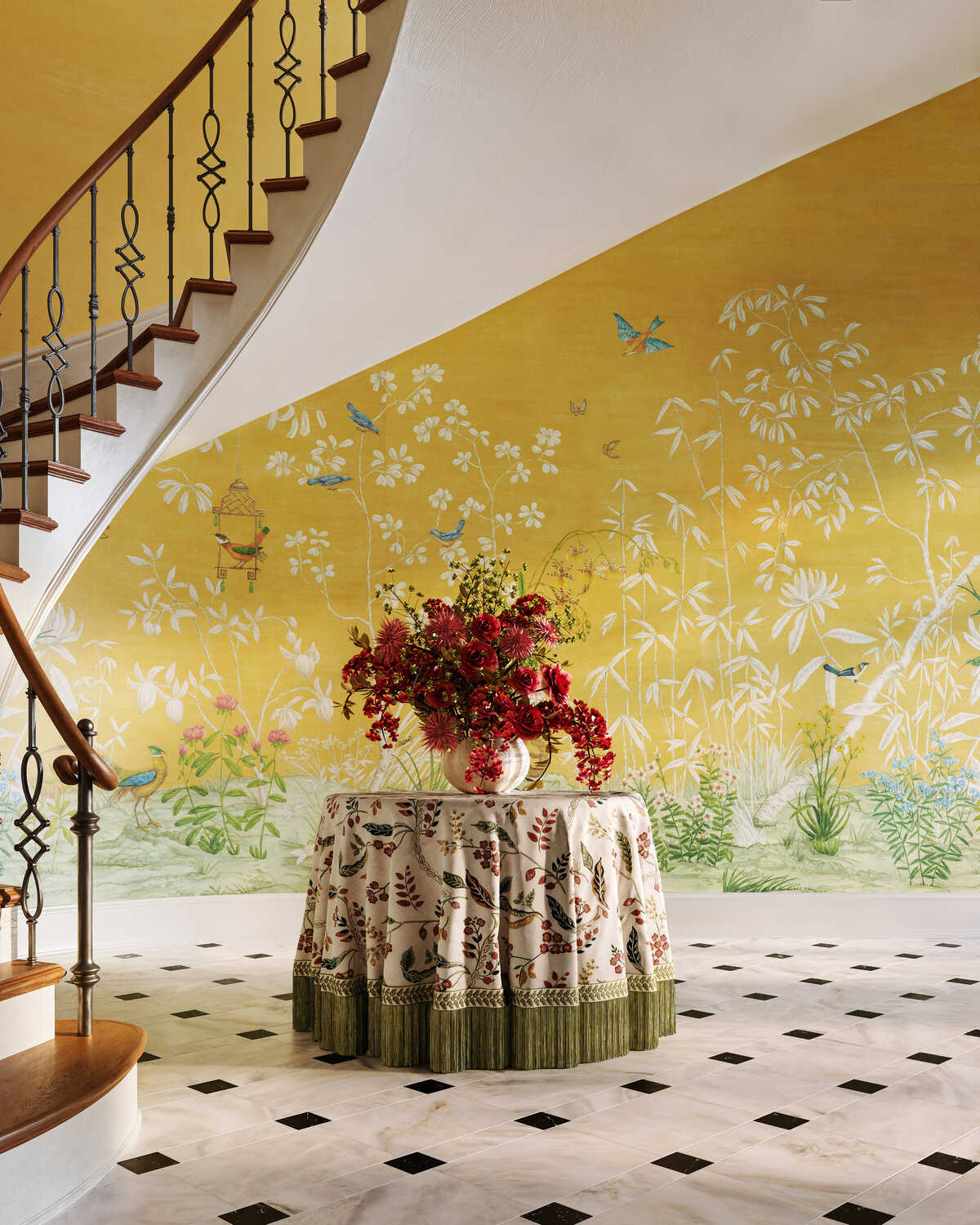 Jardin Yili Mural - Soleil - BRUNSCHWIG & FILS Wallpaper