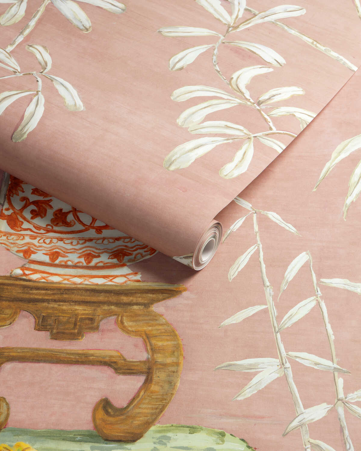 Jardin Yili Mural - Blush - BRUNSCHWIG & FILS Wallpaper