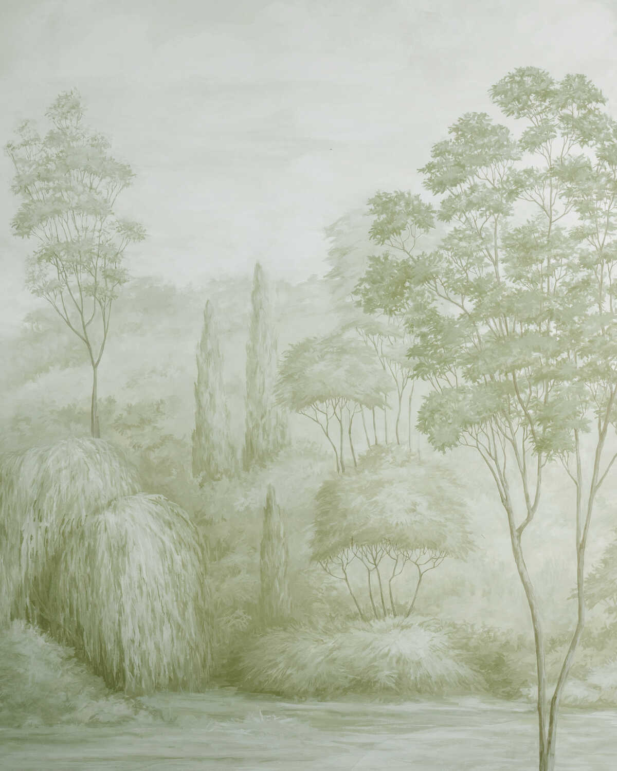 Arbres Mural - Leaf - BRUNSCHWIG & FILS Wallpaper
