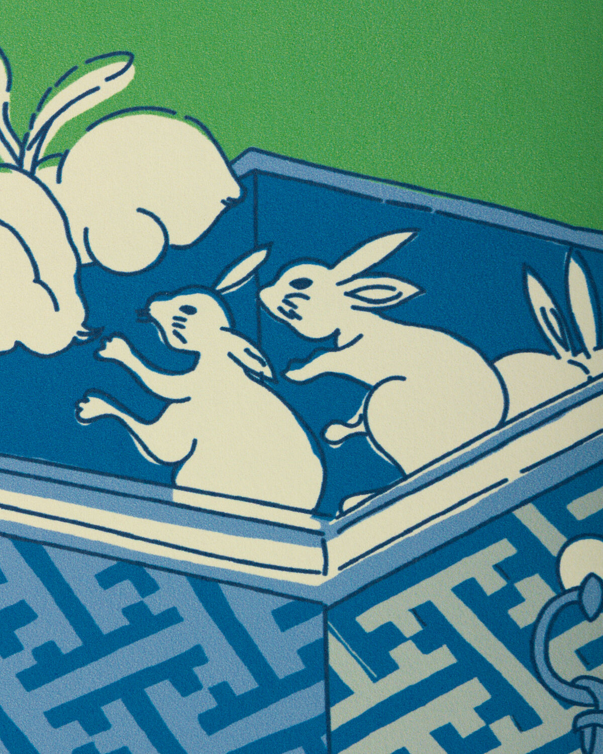 Shimo - Green/Blue - Brunschwig & Fils Wallpaper
