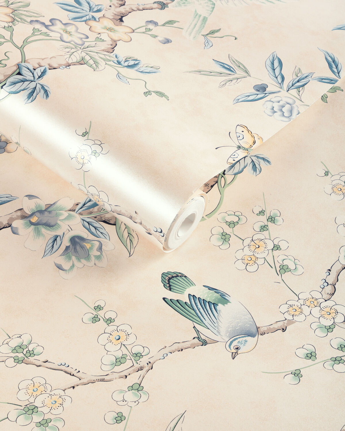 Kanchou Met - Sand - Brunschwig & Fils Wallpaper