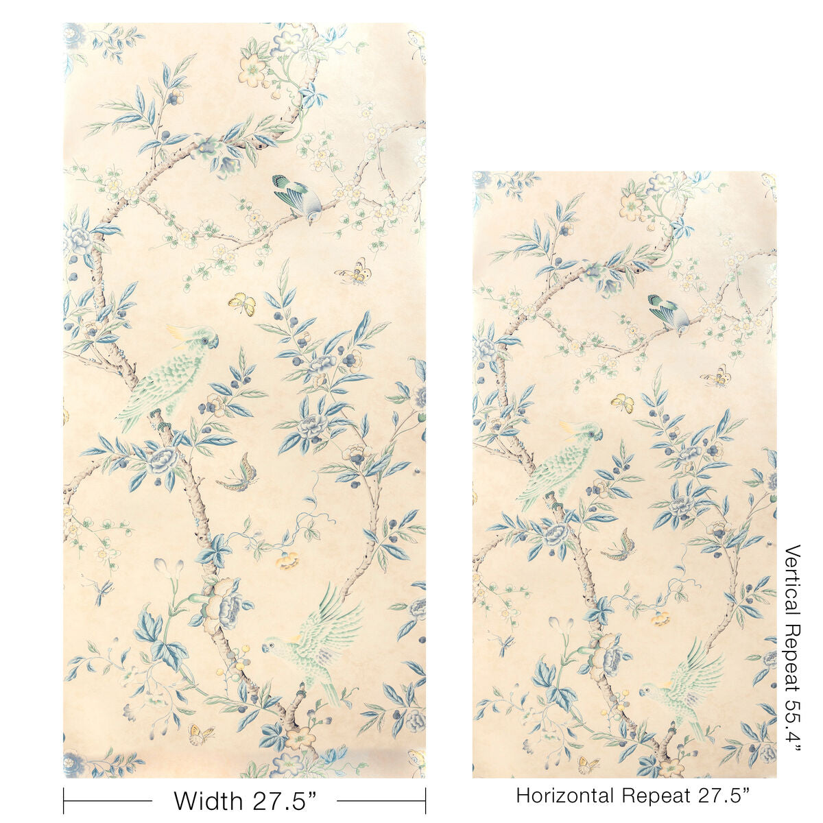 Kanchou Met - Sand - Brunschwig & Fils Wallpaper