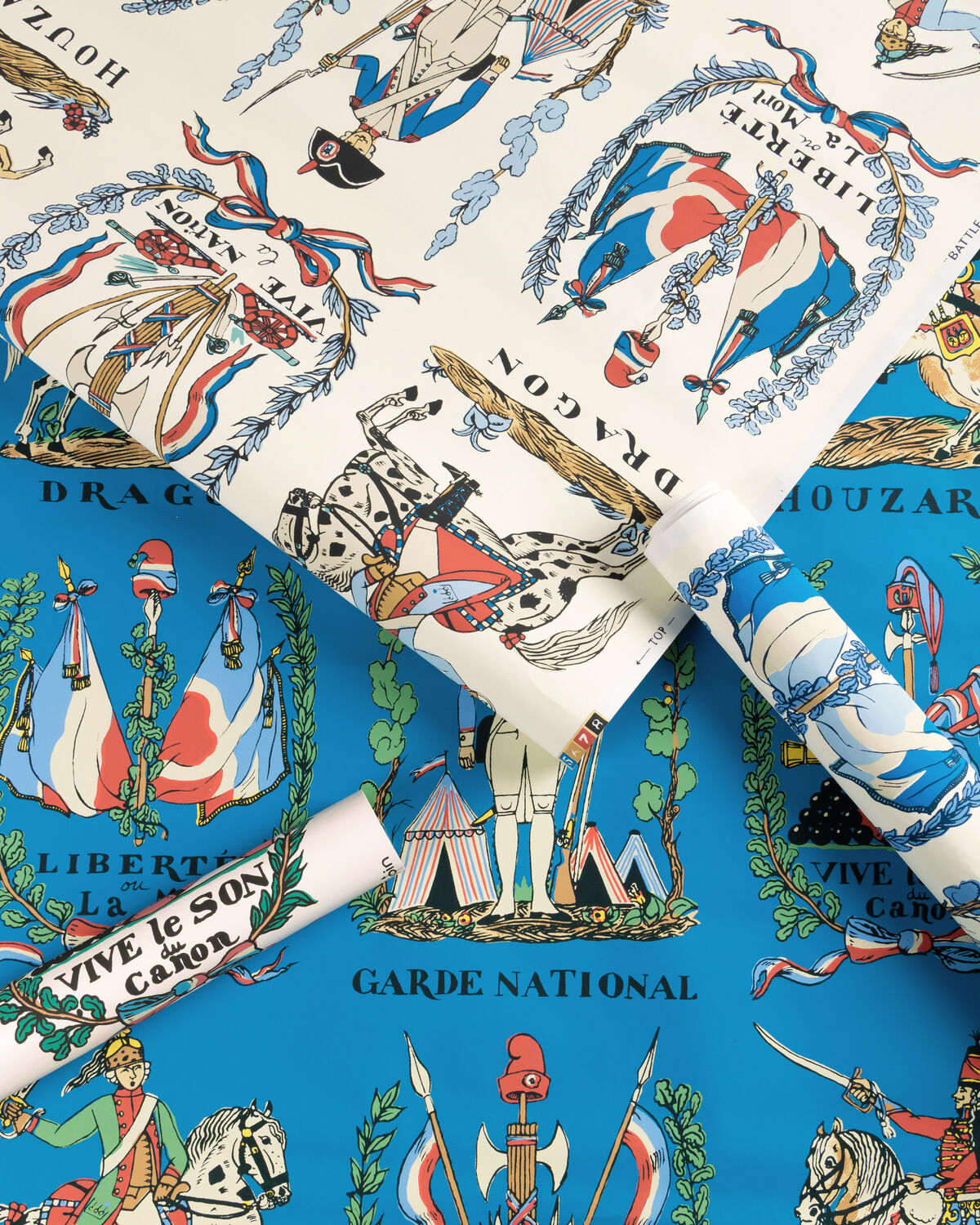 New Battle Of Valmy - Blue - Brunschwig & Fils Wallpaper